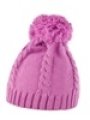 Muts, Muts cable knit pom pom beanie R149X shocking pink