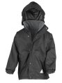 Jassen Junior Reversible Stormproof Jacket Result R160JY black grey