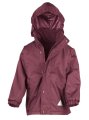 Jassen Junior Reversible Stormproof Jacket Result R160JY burgundy