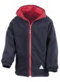 Jassen Junior Reversible Stormproof Jacket Result R160JY fleece red-navy