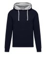 Heren Hoodie Contrast SG SGO24M Zwart-Licht Oxford
