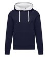 Heren Hoodie Contrast SG SGO24M Navy-Snowwhite