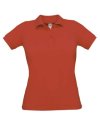 Polo Safran Ladies Polo B&C Safran Pure Women red