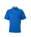 Heren Polo Plain James & Nicholson JN964 royal-wit