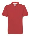 Polo B&C Safran sport rood -wit