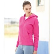 Dames Hooded Sweater full Zip Fruit of the loom