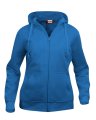 Dames Hoodie Basic Full Zip Clique 021035 kobalt