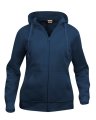 Dames Hoodie Basic Full Zip Clique 021035 navy