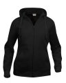 Dames Hoodie Basic Full Zip Clique 021035 zwart