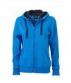 Dames Hoodie James & Nicholson JN594 kobalt-navy