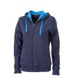 Dames Hoodie James & Nicholson JN594 marine-kobalt