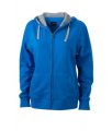 Dames Hooded Sweaters Lifestyle JN962 cobalt-grijs