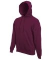 Heren Hoodie Classic Fruit of the Loom burgundy