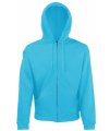 Hooded sweaters Fruit of the loom Full zip azure