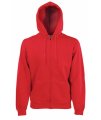 Hooded sweaters Fruit of the loom Full zip rood