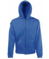 Hooded sweaters Fruit of the loom Full zip royal