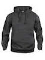 Heren Hoodie basic Clique 021031 antraciet melange