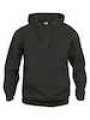 Heren Hoodie basic Clique 021031 zwart