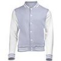 Sweatjacket Baseball AWDis JH043 heather grey-white