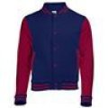 Sweatjacket Baseball AWDis JH043 oxford navy-burgundy