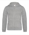 Kinder Hooded Full Zip B&C kids heather grey