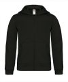 Kinder Hooded Full Zip B&C kids zwart