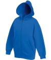 Kinder Hoodie full zip Fruit of the Loom 62-045-0 royal