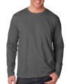 Heren T-shirts lange mouw Gildan 64400 charcoal