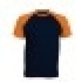 T-shirts Baseball Kariban K330 NAVY-ORANGE