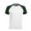 T-shirts Baseball Kariban K330 WHITE-FORESTGREEN