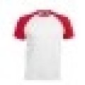 T-shirts Baseball Kariban K330 WHITE-RED