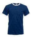 T-shirt Ringer Tee Fruit of the Loom 61-168-0 navy-wit