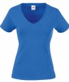 Dames T-shirts V hals Fruit of the loom 61-398-0 royal blue