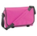 Tassen, Schoudertas Messenger Bag Bagbase BG021 fuchsia-graphite grey