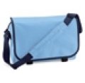 Tassen, Schoudertas Messenger Bag Bagbase BG021 sky blue-french navy