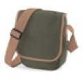 Tassen, Schoudertas Mini Reporter Bag Bagbase BG018 olive green-caramel