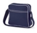 Tassen, Schoudertas Retro Flight Bag BG016 French navy-white